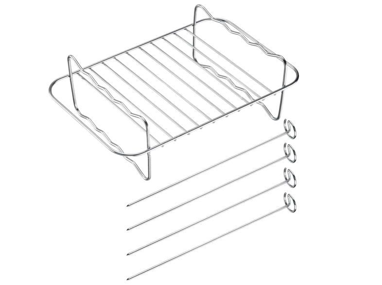Westmark W-22142270 Grillrost für Heißluftfritteuse; Grillrost mit Spieße