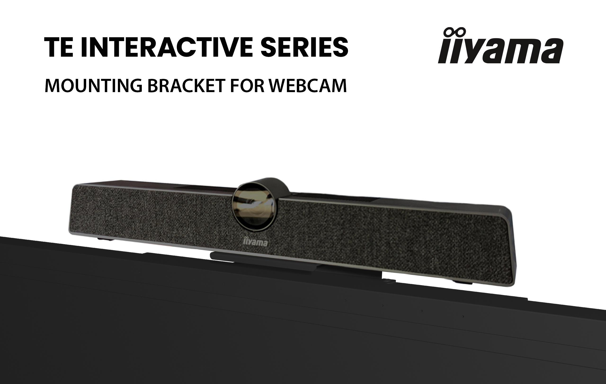 Iiyama TE Interactive Series Webcam-Halterung auf einem Display.