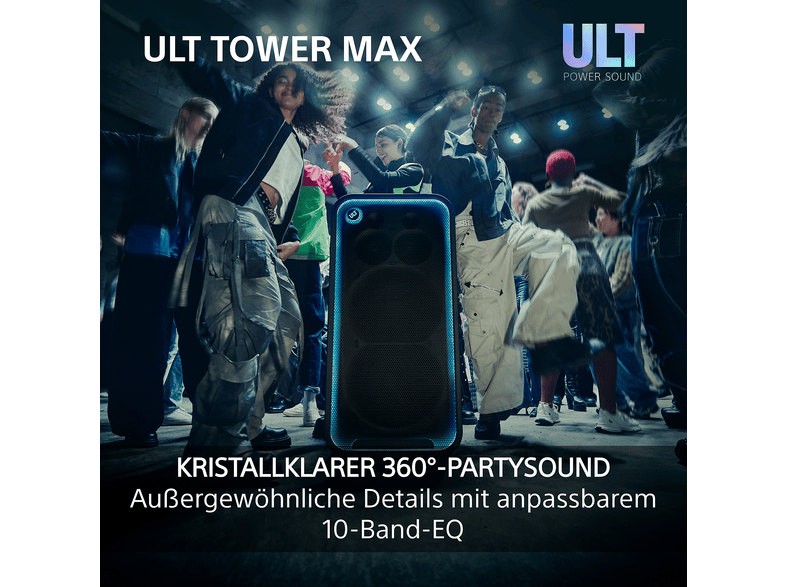Sony Sony ULT Tower max – Großer Bluetooth-Party-Lautsprecher, Partybox – Schwarz; Party Lautsprecher — Foto 3 von 5