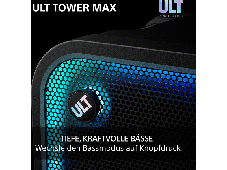 Sony Sony ULT Tower max – Großer Bluetooth-Party-Lautsprecher, Partybox – Schwarz; Party Lautsprecher — Foto 4 von 5