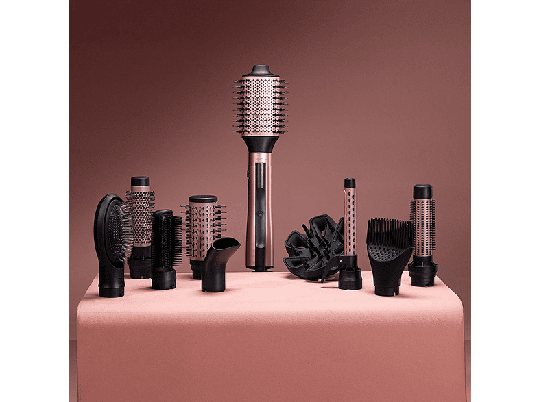 Moldeador - Cecotec CeramicCare 10in1 AirBrush Elite, 1200 W, Función iónica, Revestimiento cerámico, Pantalla digital, 10 accesorios, Rose – imagen 2