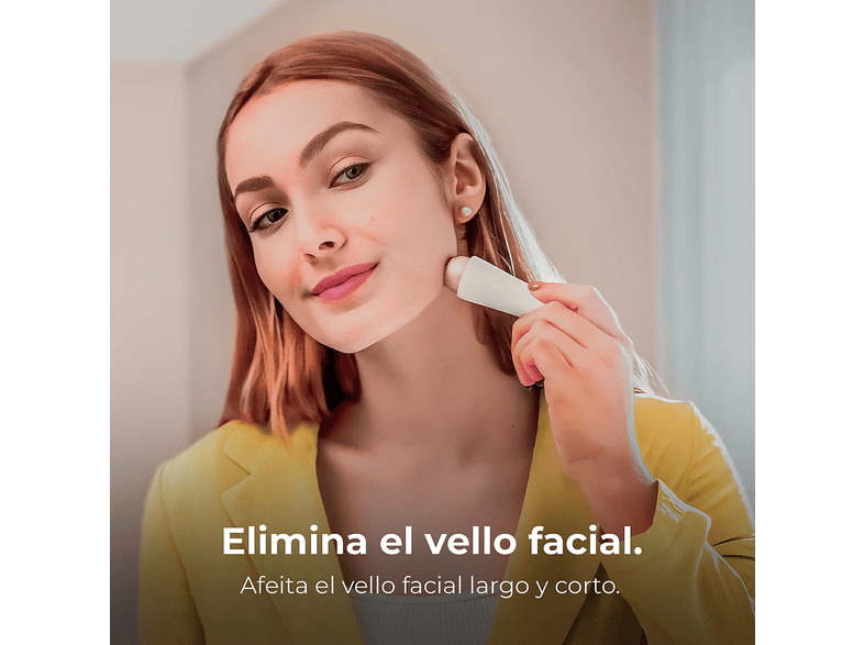 Depiladora - Cecotec FaceCare Smooth Elite, Cuchilla circular de acero inoxidable, IPX5, Tapa protectora, Blanco – imagen 2