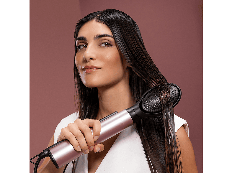 Moldeador - Cecotec CeramicCare 10in1 AirBrush Elite, 1200 W, Función iónica, Revestimiento cerámico, Pantalla digital, 10 accesorios, Rose – imagen 3