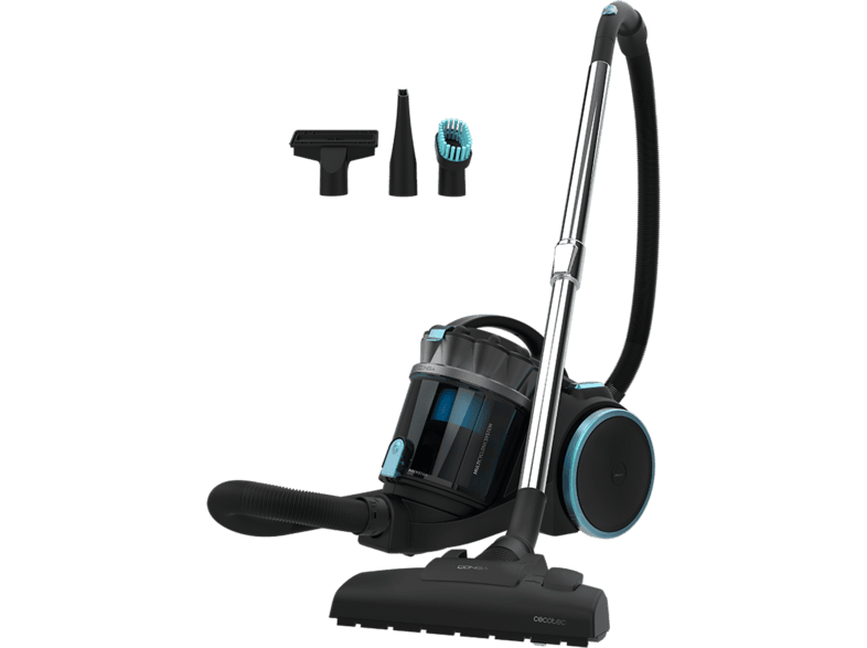 Aspirador sin bolsa - Cecotec Conga Rockstar Multicyclonic XXL Max, 800 W, 20 kPa, Depósito 4 L, Filtro de alta eficiencia, 3 accesorios, Negro