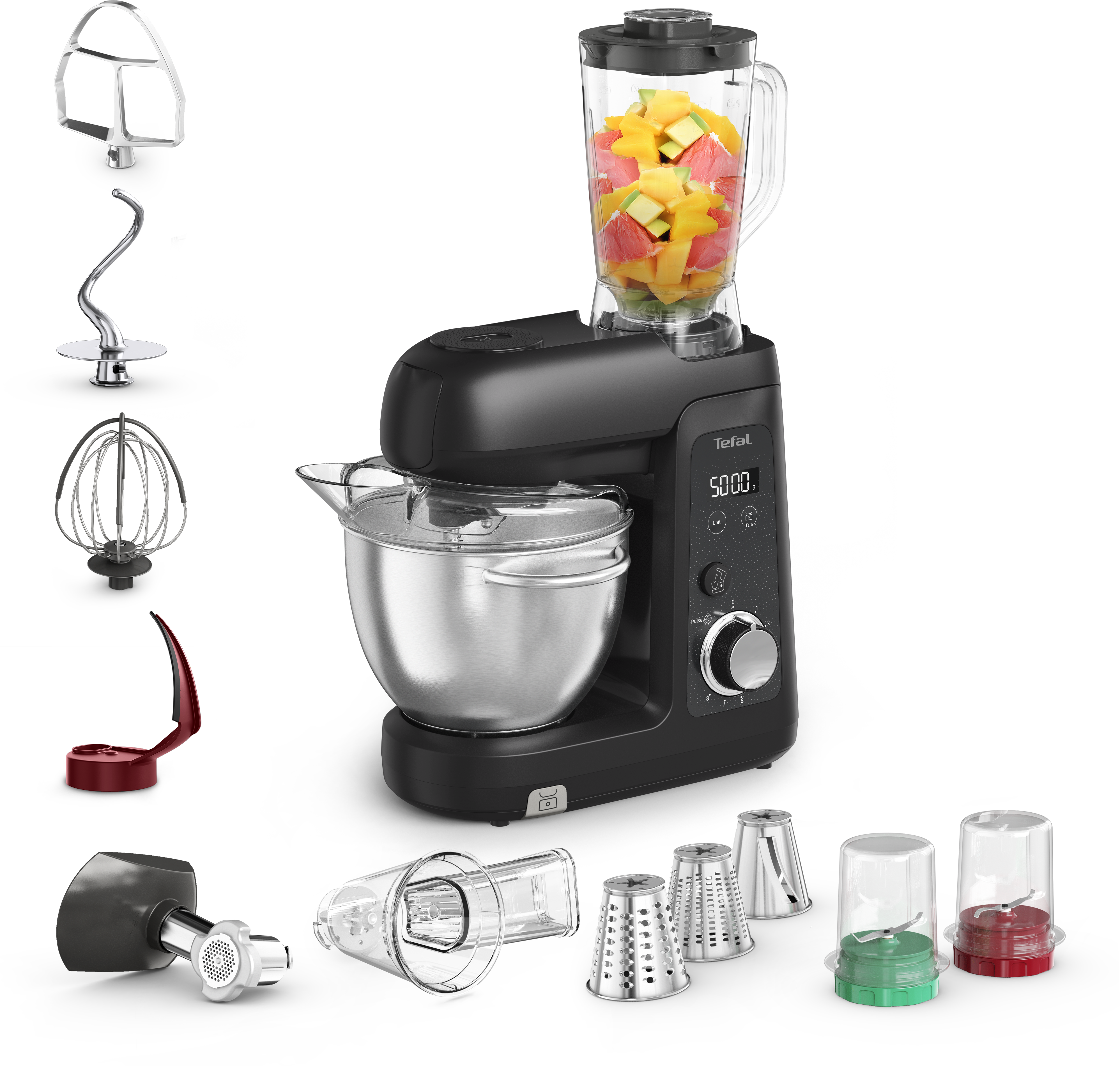 TEFAL QB5458F0 BAKE PARTNER+ BLACK 5 ACC Konyhai robotgép
