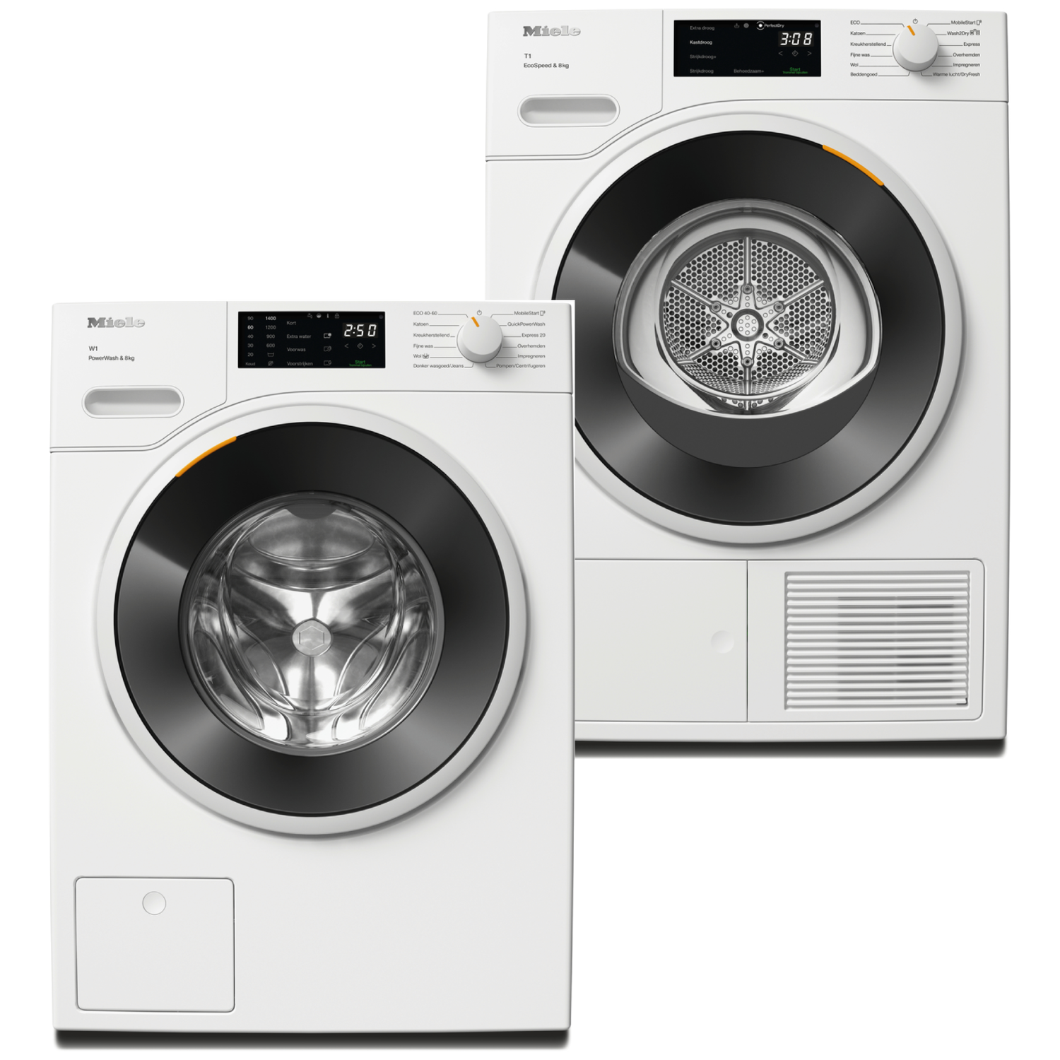 Miele Twc 640 Wp Ecospeed Wwb 360 Wcs Powerwash Wasmachine & Droger Bundel