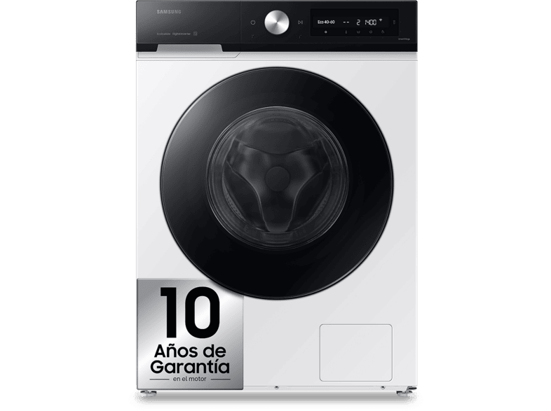 Lavadora carga frontal - Samsung WW90DB7U94GEU3, 9 kg, 1400 rpm, Autodosificación, AI EcoBubble™, Clasificación Energética A, Blanco