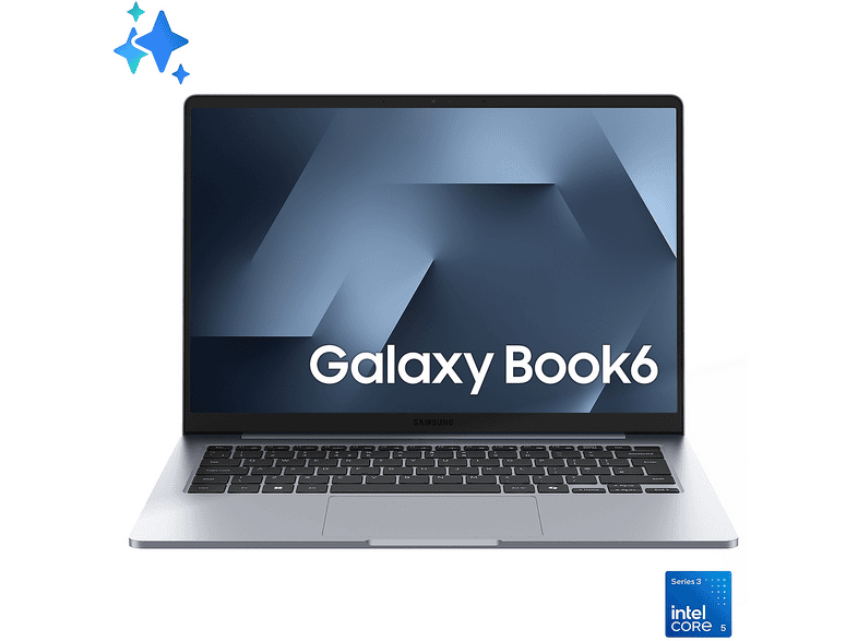 SAMSUNG Galaxy Book6 14 Notebook, ", processore Intel® Core 5 315, Intel®, RAM 8 GB, 256 GB SSD, Grey, Windows 11 Home