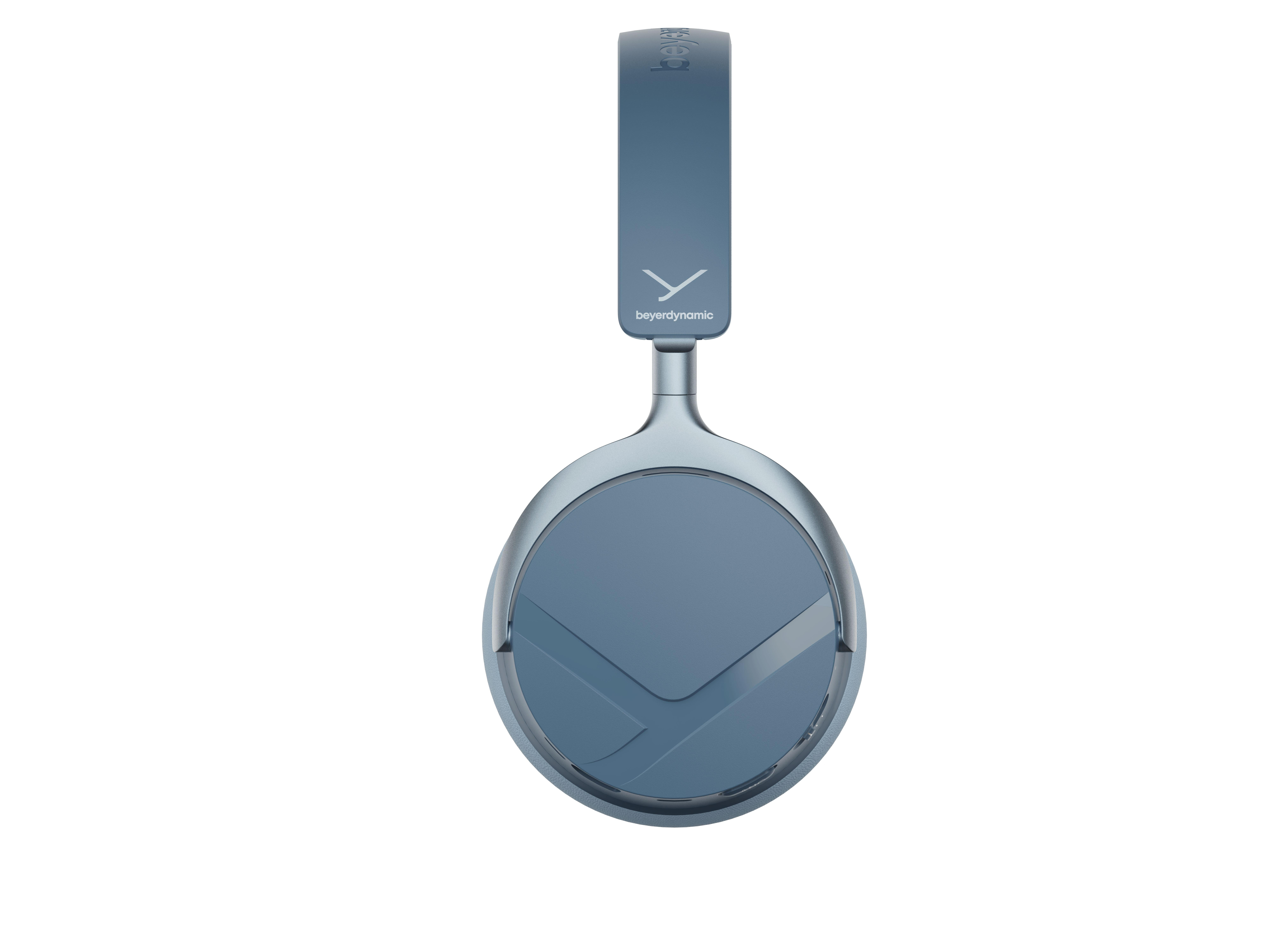 Blaue Over-Ear-Kopfhörer mit Beyerdynamic-Logo auf dem Kopfbügel.