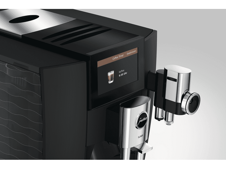 Jura S10 Kaffeevollautomat (Obsidian Black, P.A.G.2+ Mahlwerk, 15 bar, Dampfdüse) — Foto 2 von 5