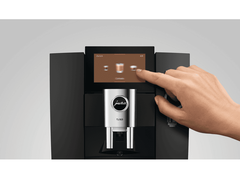 Jura S10 Kaffeevollautomat (Obsidian Black, P.A.G.2+ Mahlwerk, 15 bar, Dampfdüse) — Foto 3 von 5