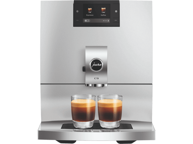 Jura 15853 C9 Kaffeevollautomat (Platin, Professional Aroma Grinder (P.A.G.), 15 bar, Milchschlauch)