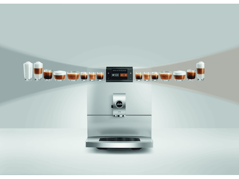 Jura 15853 C9 Kaffeevollautomat (Platin, Professional Aroma Grinder (P.A.G.), 15 bar, Milchschlauch) — Foto 5 von 5