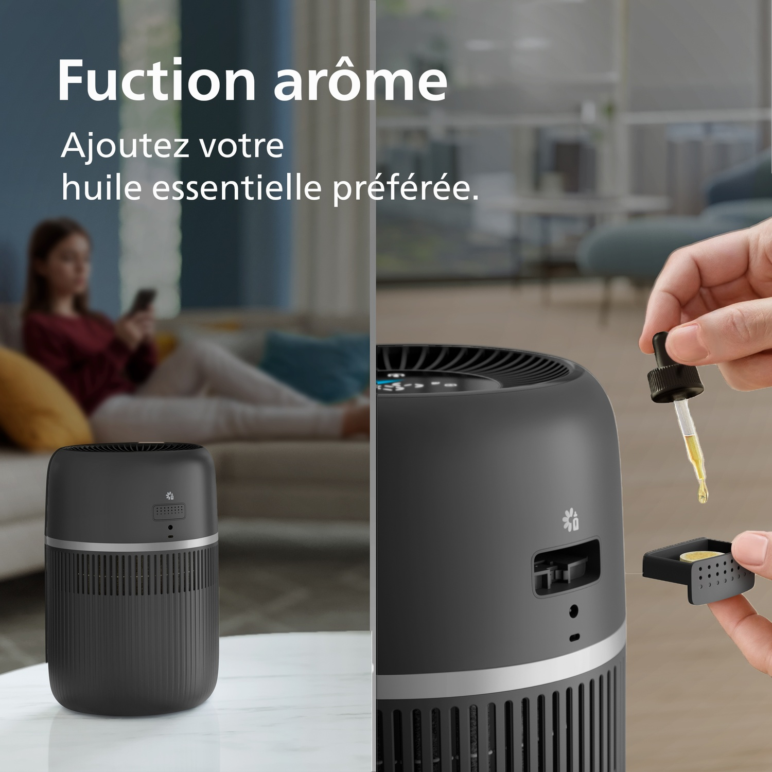 PHILIPS 4000 serie - HU4210/03 - Humidificateur - Evaporator (cold evaporation) - 44 m² - 3,5 l - Gris