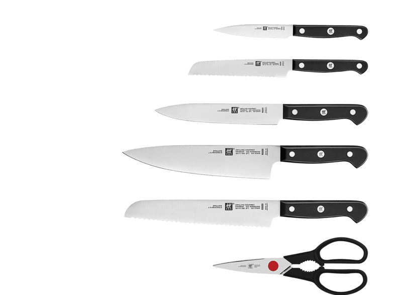 Zwilling Gourmet Messerblock 7-tlg. Schwarz, selbstschärfend