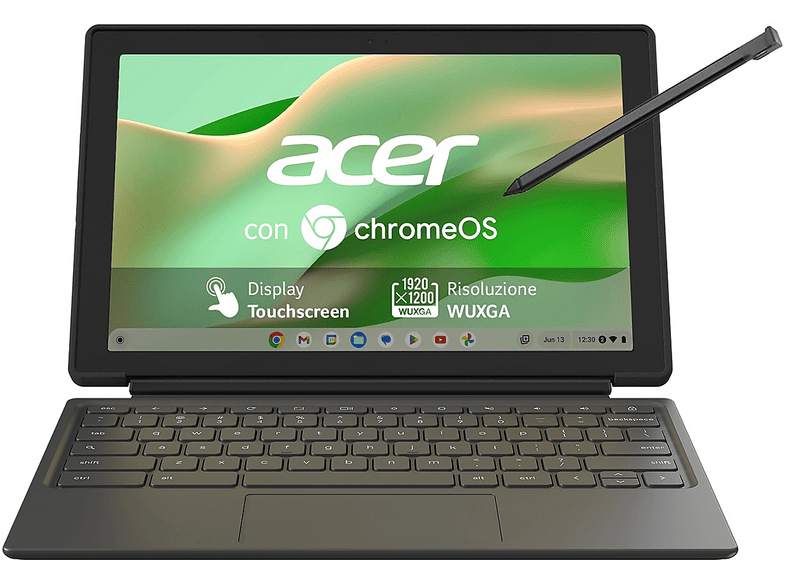 ACER Chromebook TAB 311 CW311-3HN-K8W8 CHROMEBOOK, 11 ", processore MediaTek MTK MT8186, ARM Mali-G52, RAM 4 GB, 64 GB eMMC, Silver, Google Chrome OS