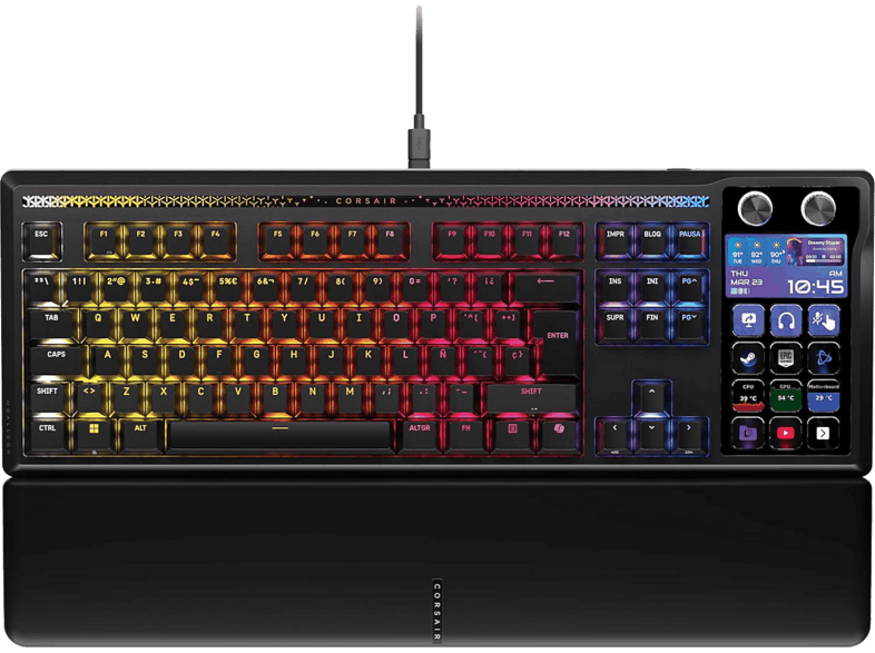 Teclado – Corsair Galleon 100 SD, SteamDeck integrada, RGB, Negro