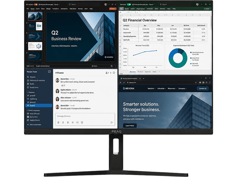 PEAQ PMO S240-VFB 23.8 inç FHD VA Flat Led Monitör Siyah