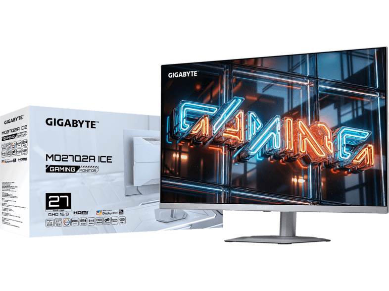 GIGABYTE MO27Q2A Ice OLED 27 Zoll Monitor, QHD, 0,03 ms Reaktionszeit, 250 cd/m², 280 Hz, Weiß — Foto 5 von 5