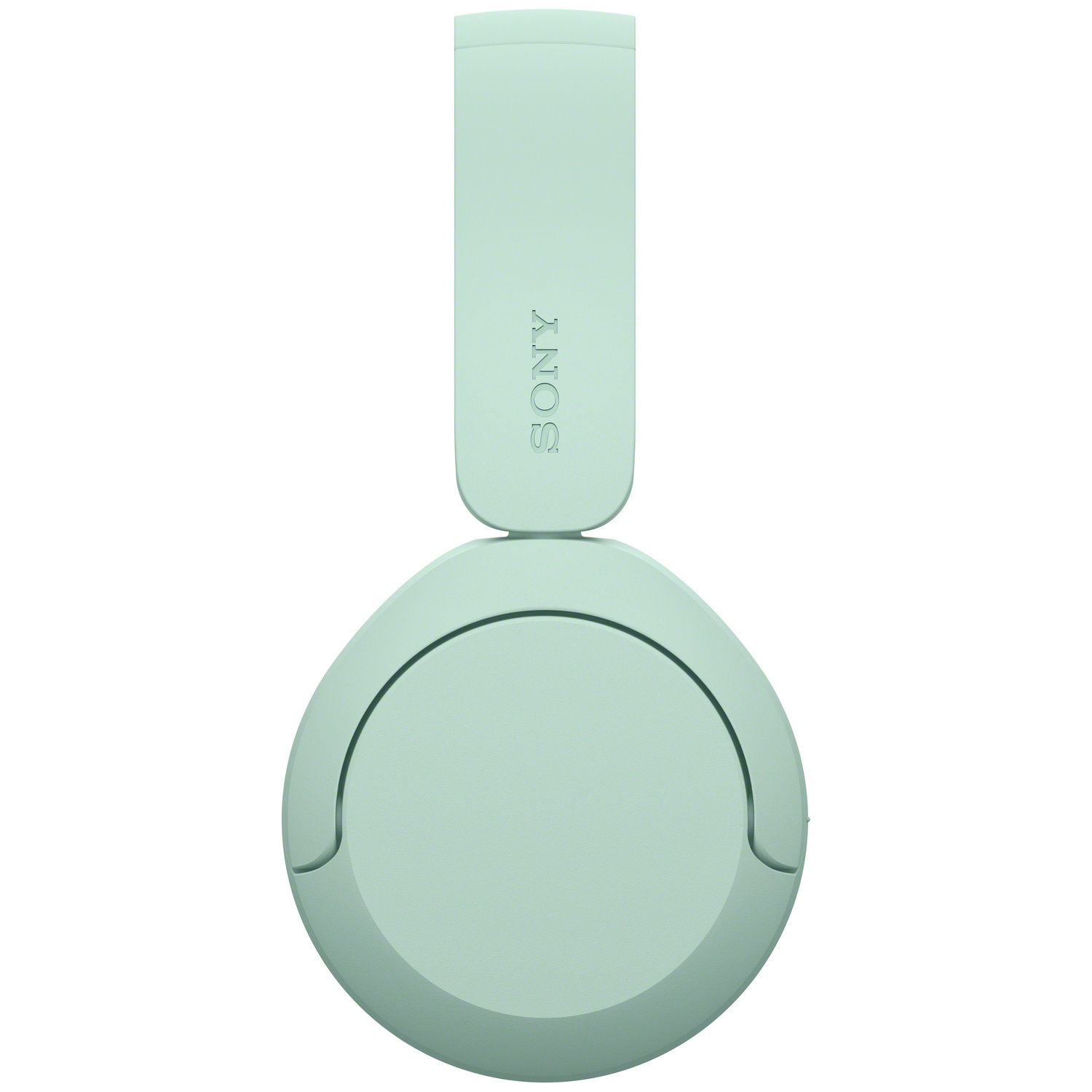 Casque Sony vert clair sur fond blanc.