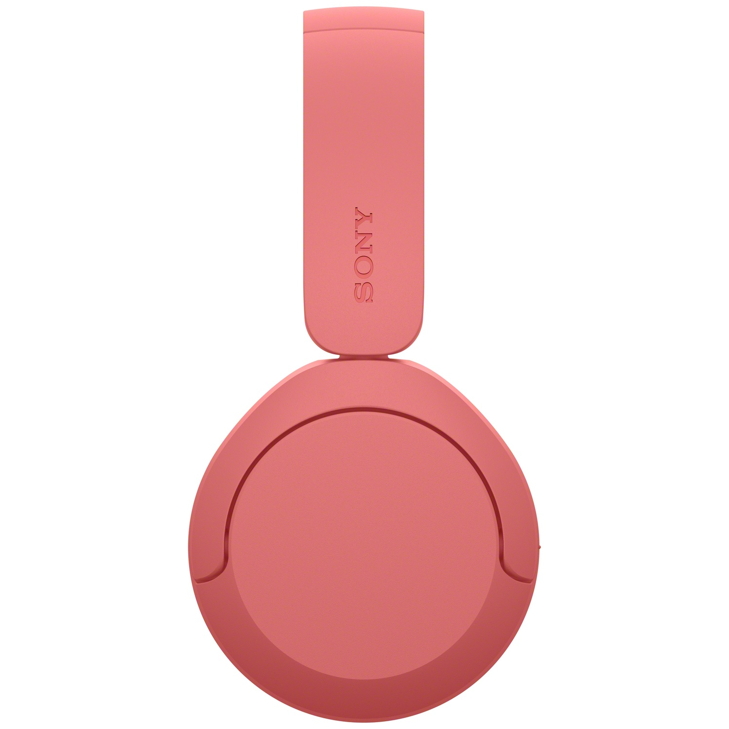 Casque audio rose de la marque Sony au design studio sur fond blanc.