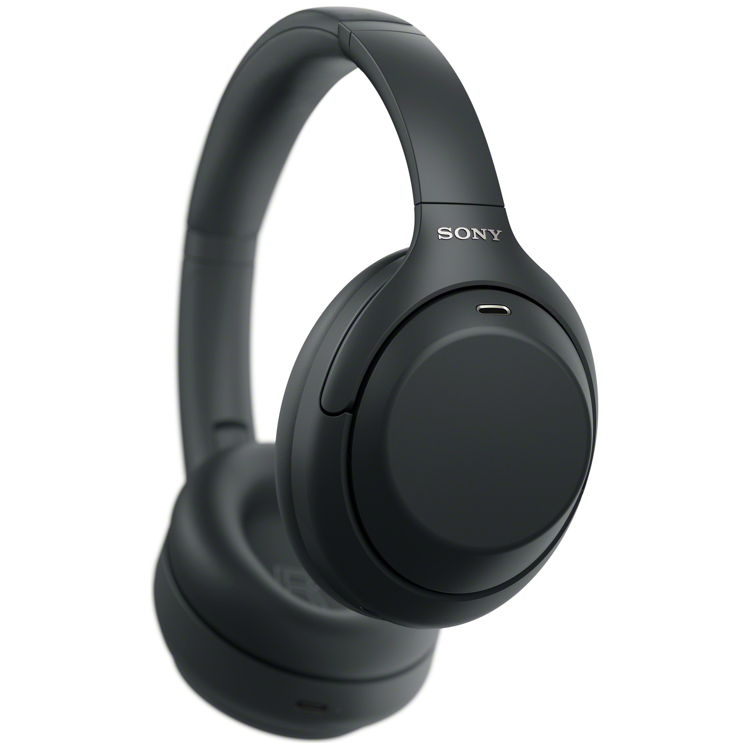 Casque supra-auriculaire Sony noir sur fond blanc.