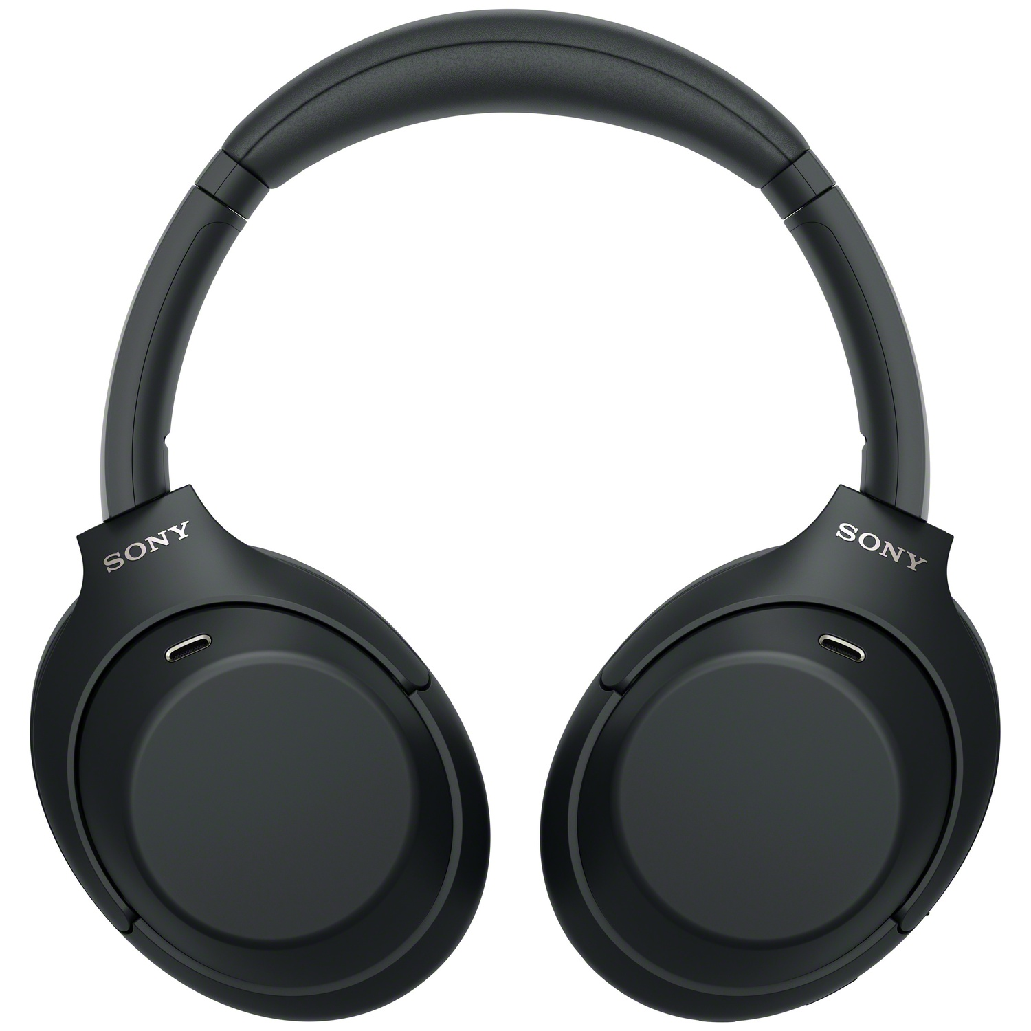 Une paire de casques supra-auriculaires noirs Sony sur fond blanc.