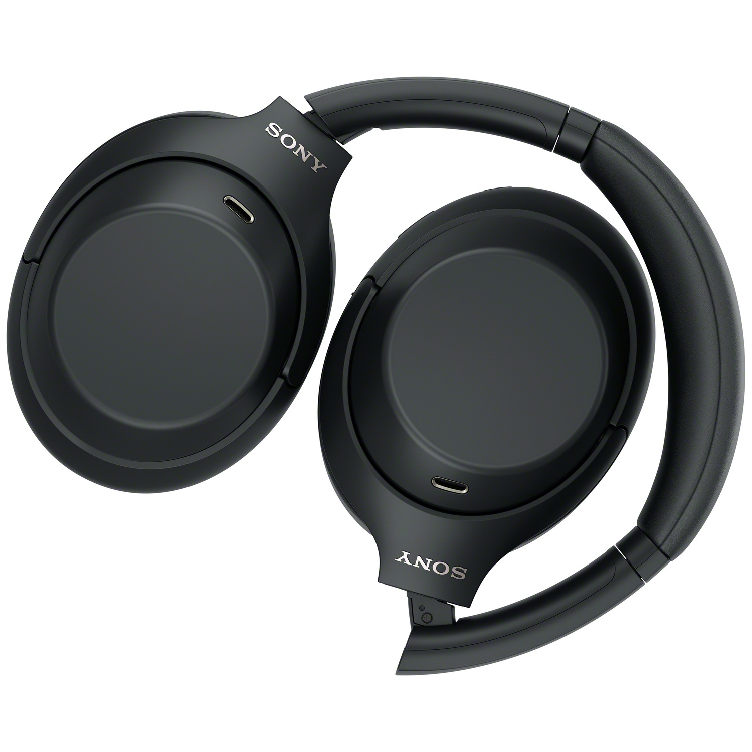Casque supra-auriculaire Sony noir avec arceau et microphone sur fond blanc.
