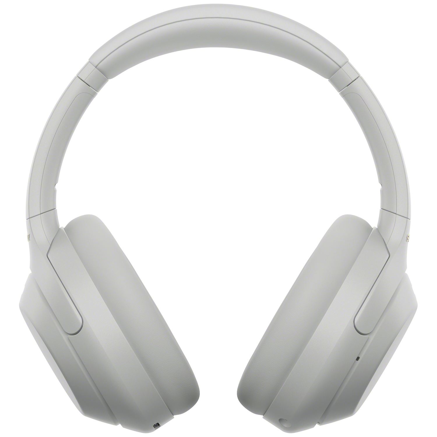 Casque supra-auriculaire gris avec oreillettes rembourrées sur fond blanc.