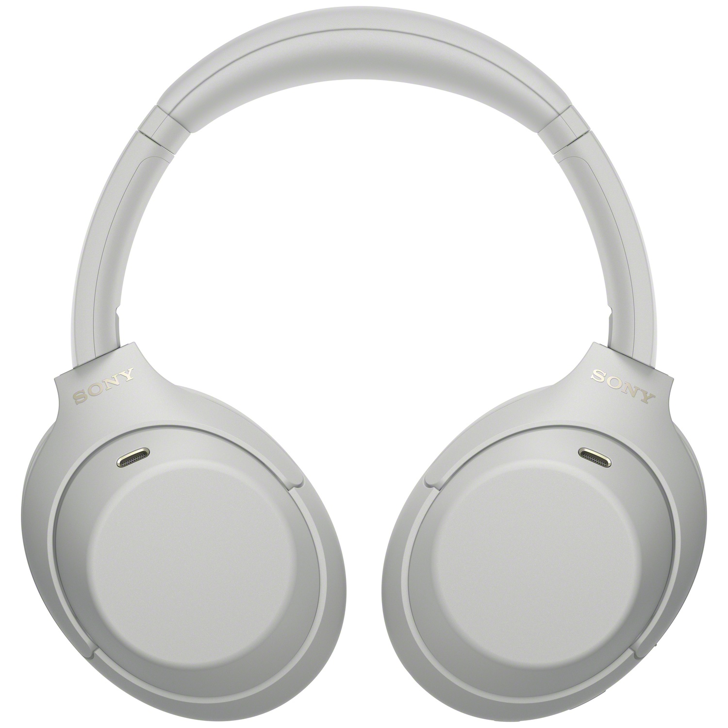 Casque supra-auriculaire Sony gris avec des oreillettes arrondies sur fond blanc.