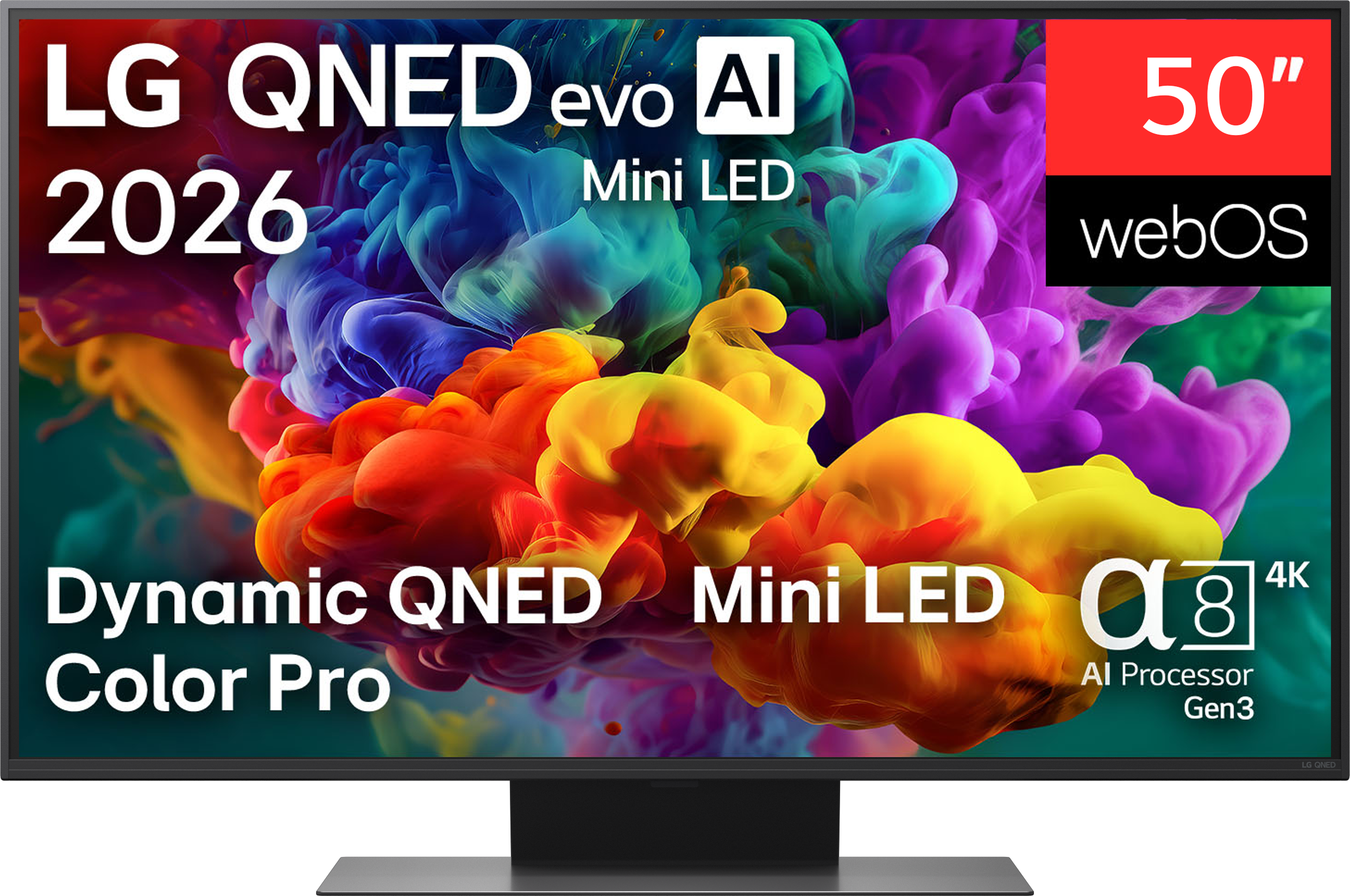 LG 50" QNEDevo Mini LED 50QNED87B3A 4K AI Smart TV, 2026 okos Dolby Vision, 144 Hz VRR webOS, 126cm