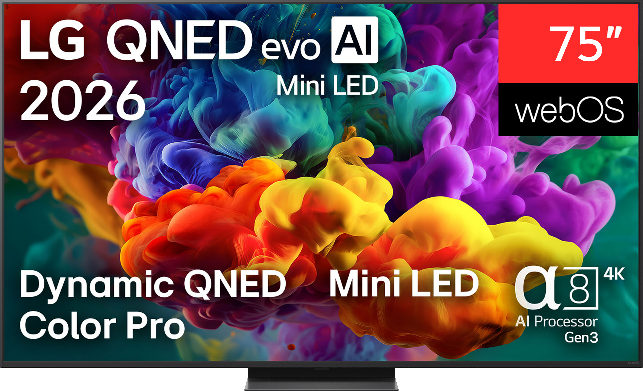 LG 75" QNEDevo Mini LED 75QNED87B3A 4K AI Smart TV, 2026 okos webOS nagyképernyős 189cm