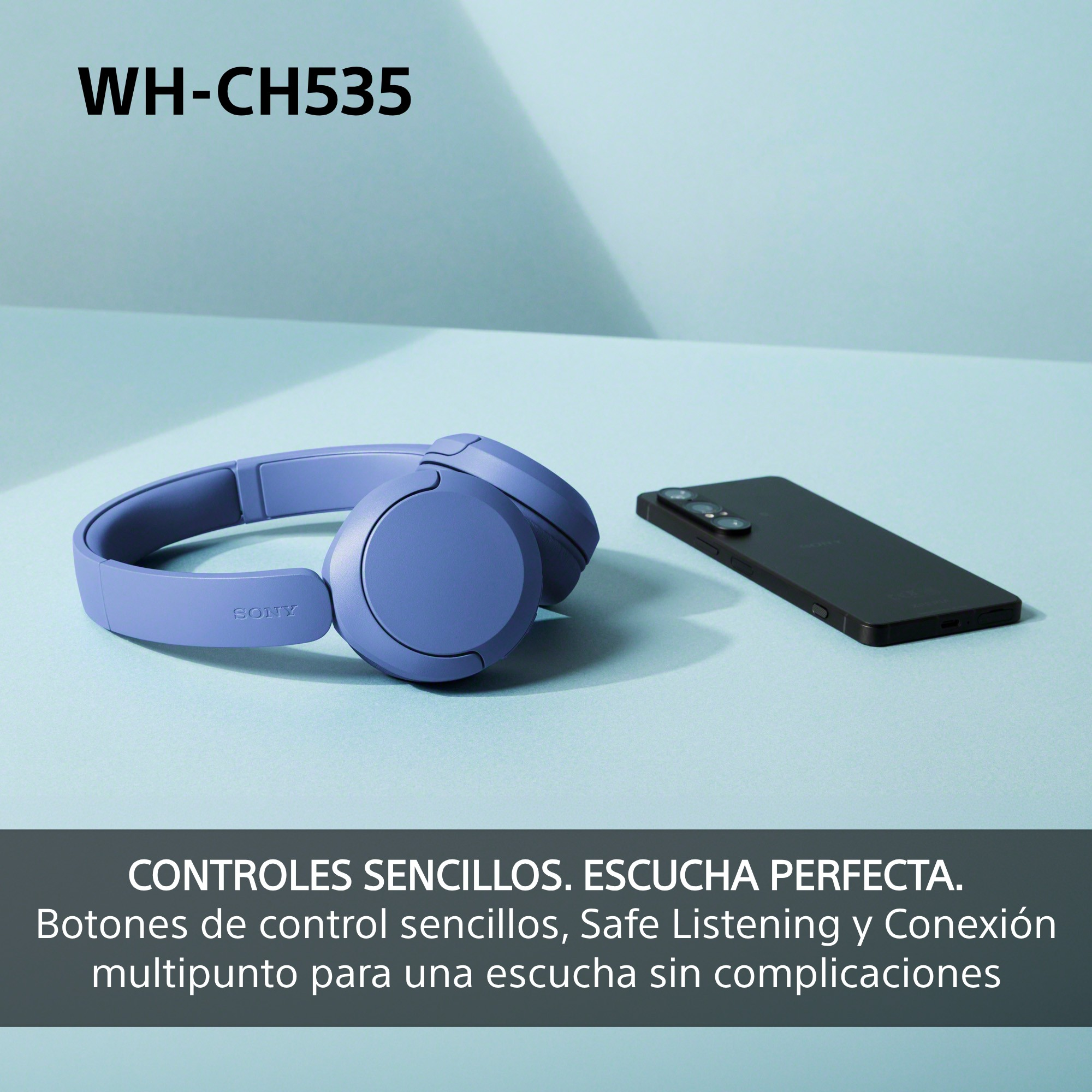 Controles sencillos. Escucha perfecta. Botones de control sencillos, Safe listening y conexión multipunto.