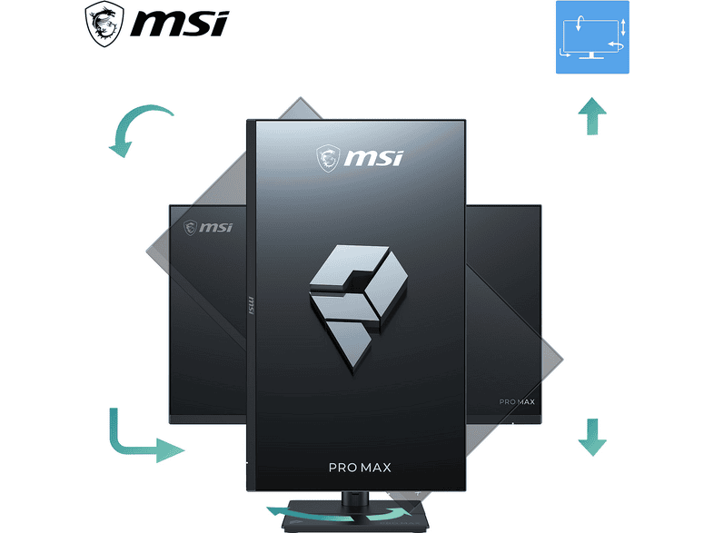 MSI pro max 27P Z AIO PC 27 Zoll, Full-HD, AMD Ryzen 7 255 Prozessor, 16 GB RAM, Windows 11 Home, Schwarz — Foto 4 von 5