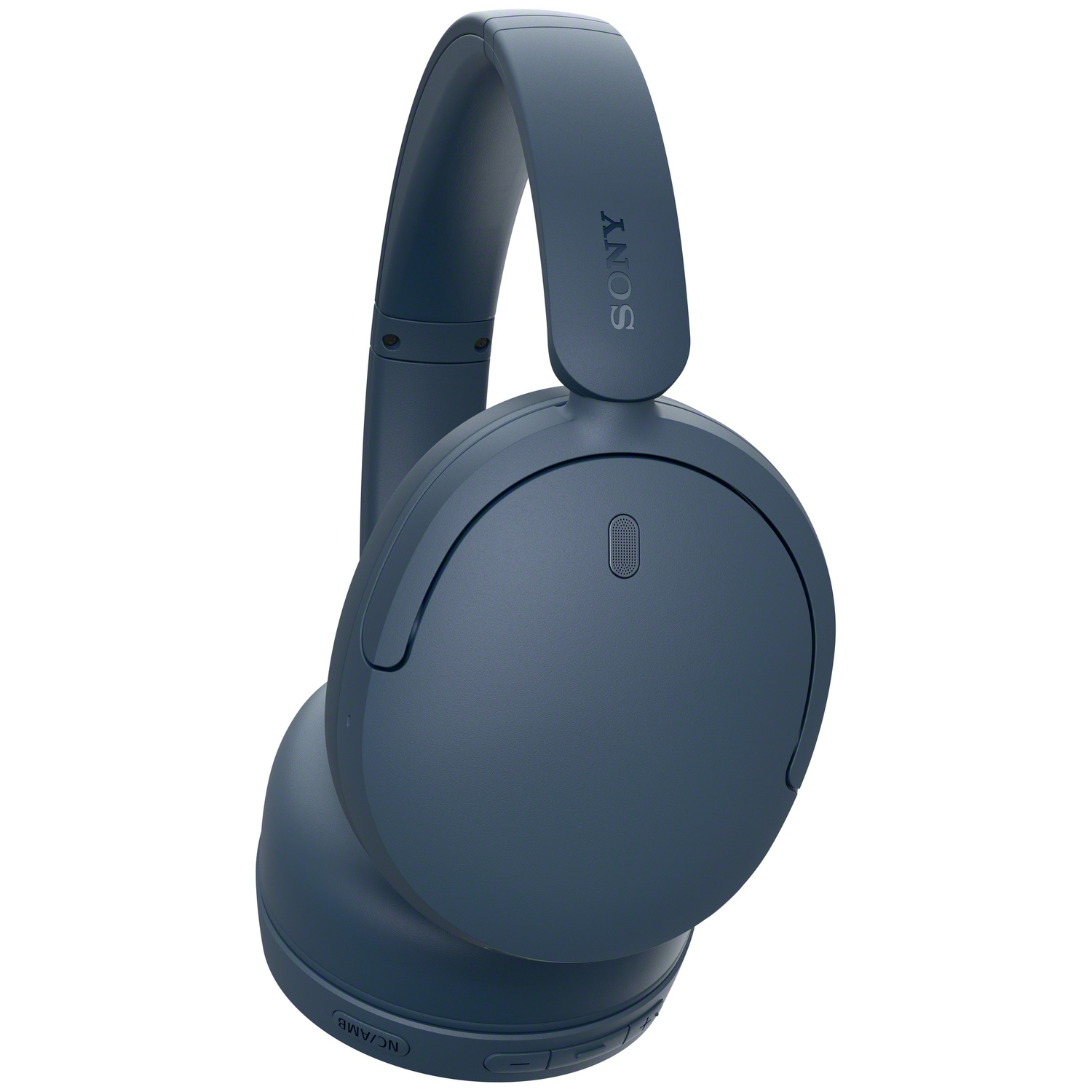 Casque supra-auriculaire Sony bleu foncé sur fond blanc.