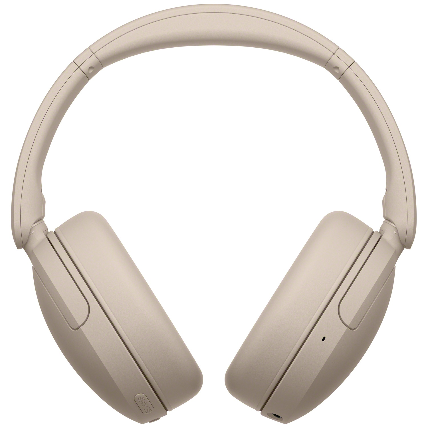 Casque supra-auriculaire beige crème sur fond blanc.