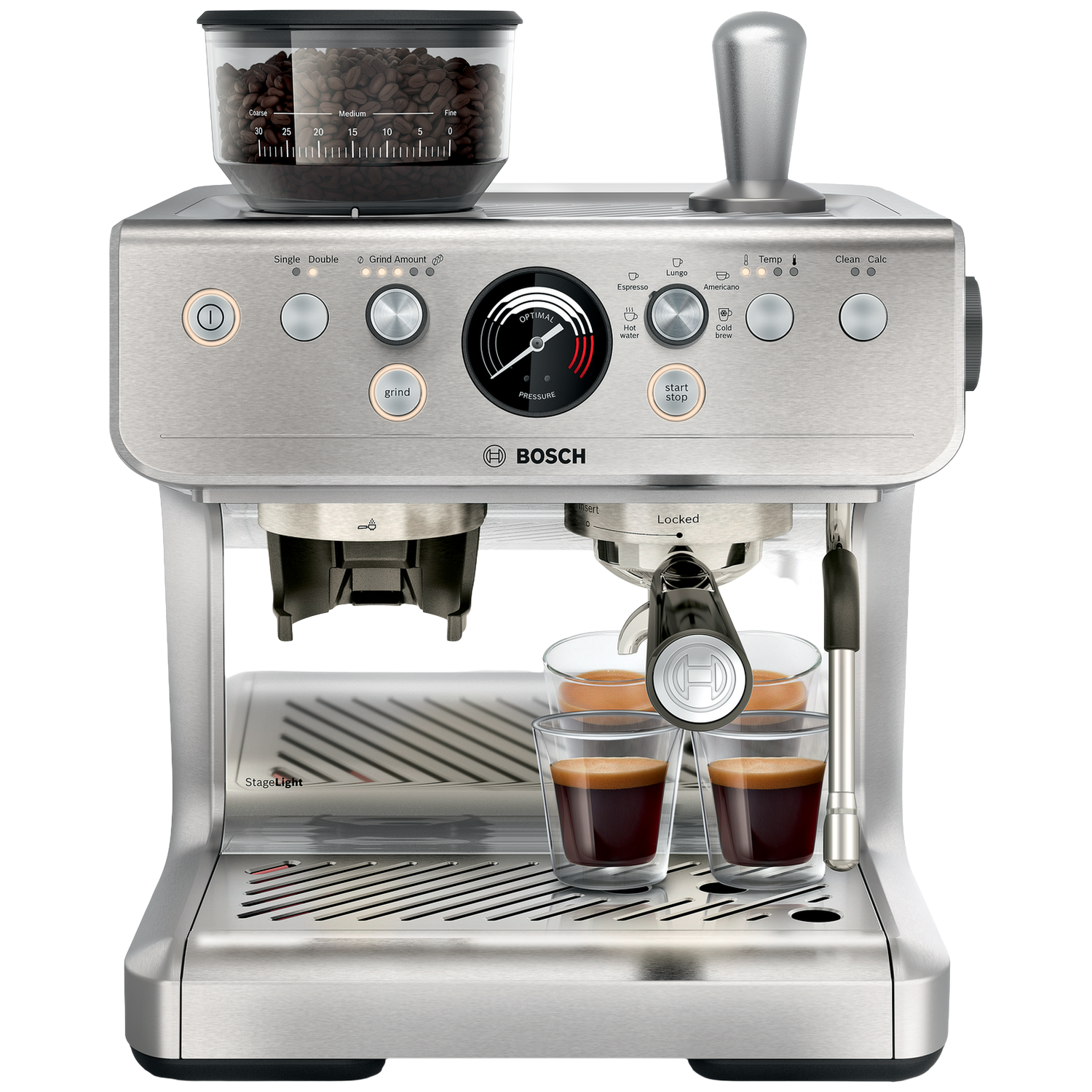 BOSCH PFE403B3 - Semi-automatische espressomachine - Zilver