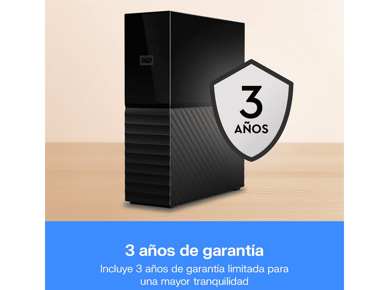 Disco duro externo 16TB - Western Digital WD My Book, Sobremesa, Compatible Mac, Protección con Contraseña, Copias de seguridad, Negro – imagen 3