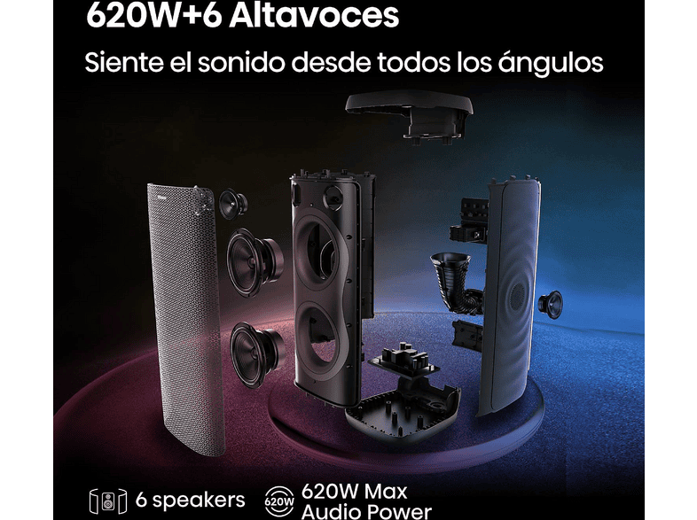 Hisense Party Thunder Altavoz para fiestas Negro 620 W – imagen 2
