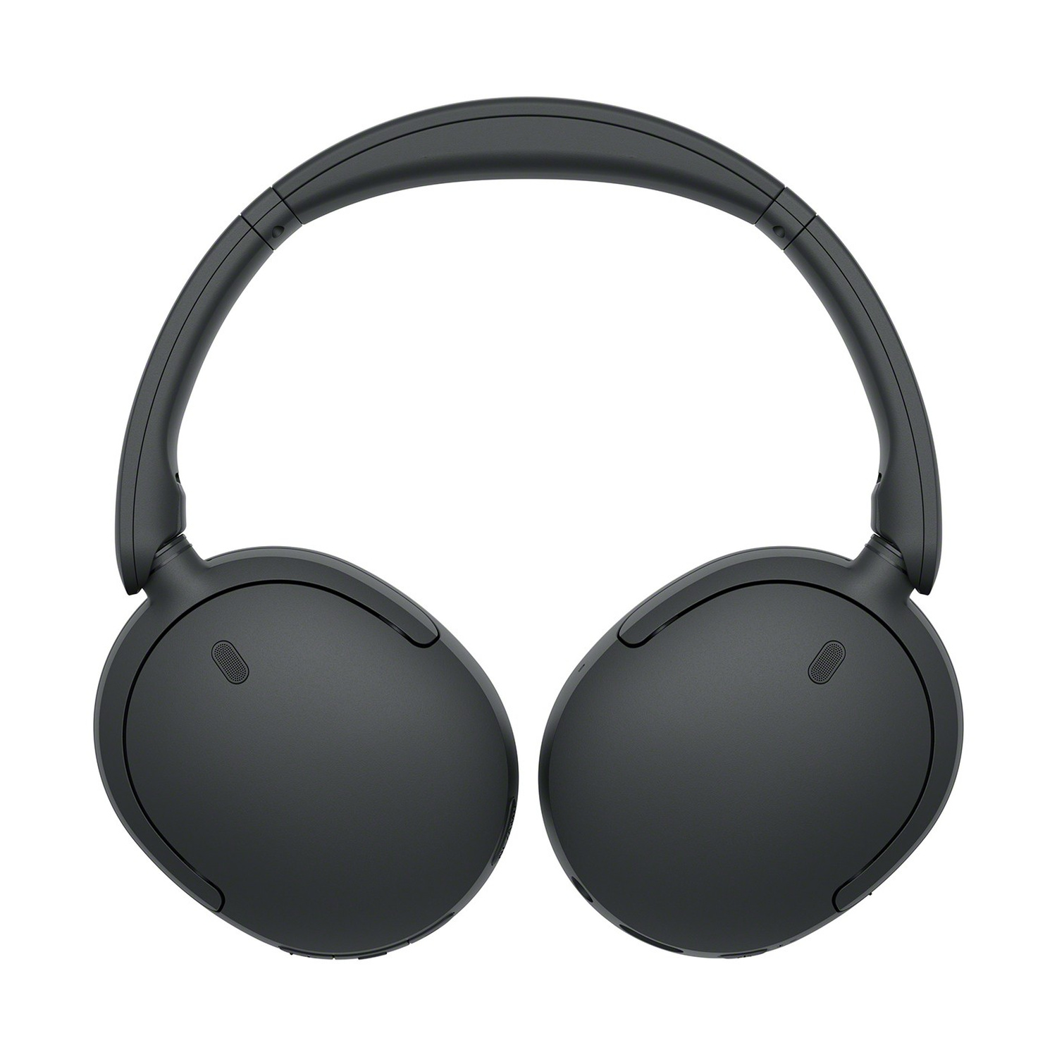 Cuffie over-ear nere con archetto regolabile su sfondo bianco.