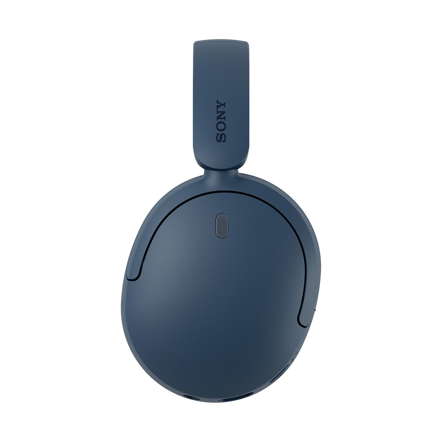 Cuffie over-ear Sony blu scuro su sfondo bianco, con il logo del marchio sull'archetto.
