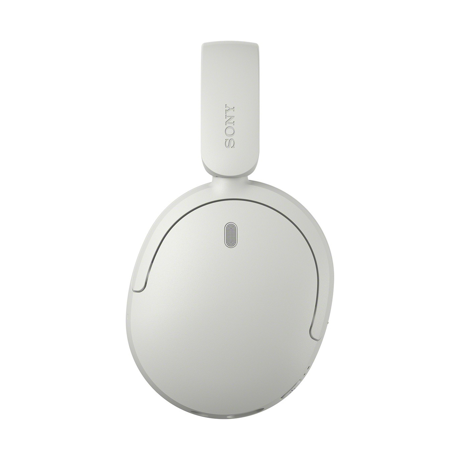 Cuffie over-ear Sony bianche con microfono su sfondo bianco.