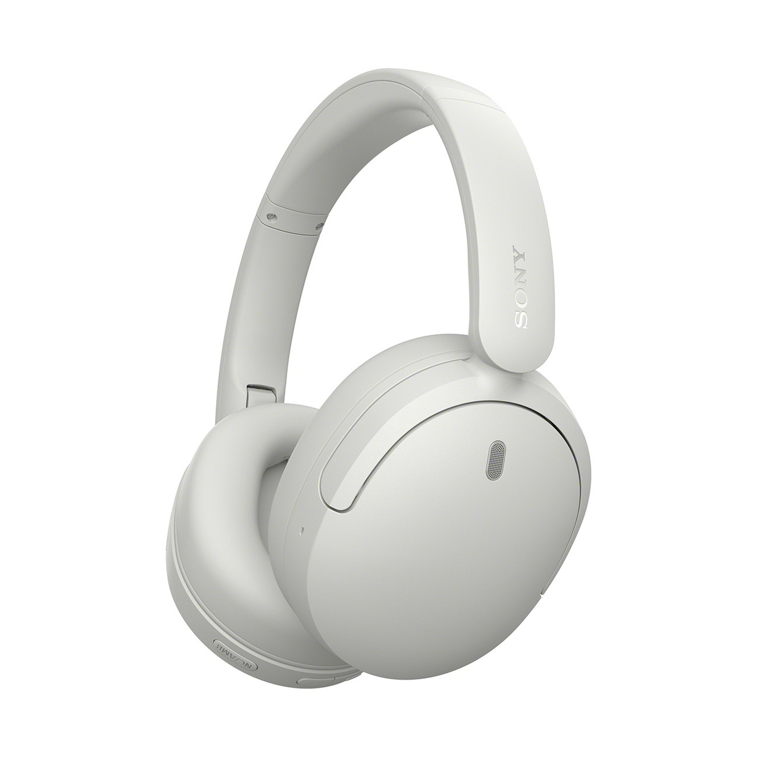 Cuffie over-ear bianche con logo Sony su sfondo bianco.