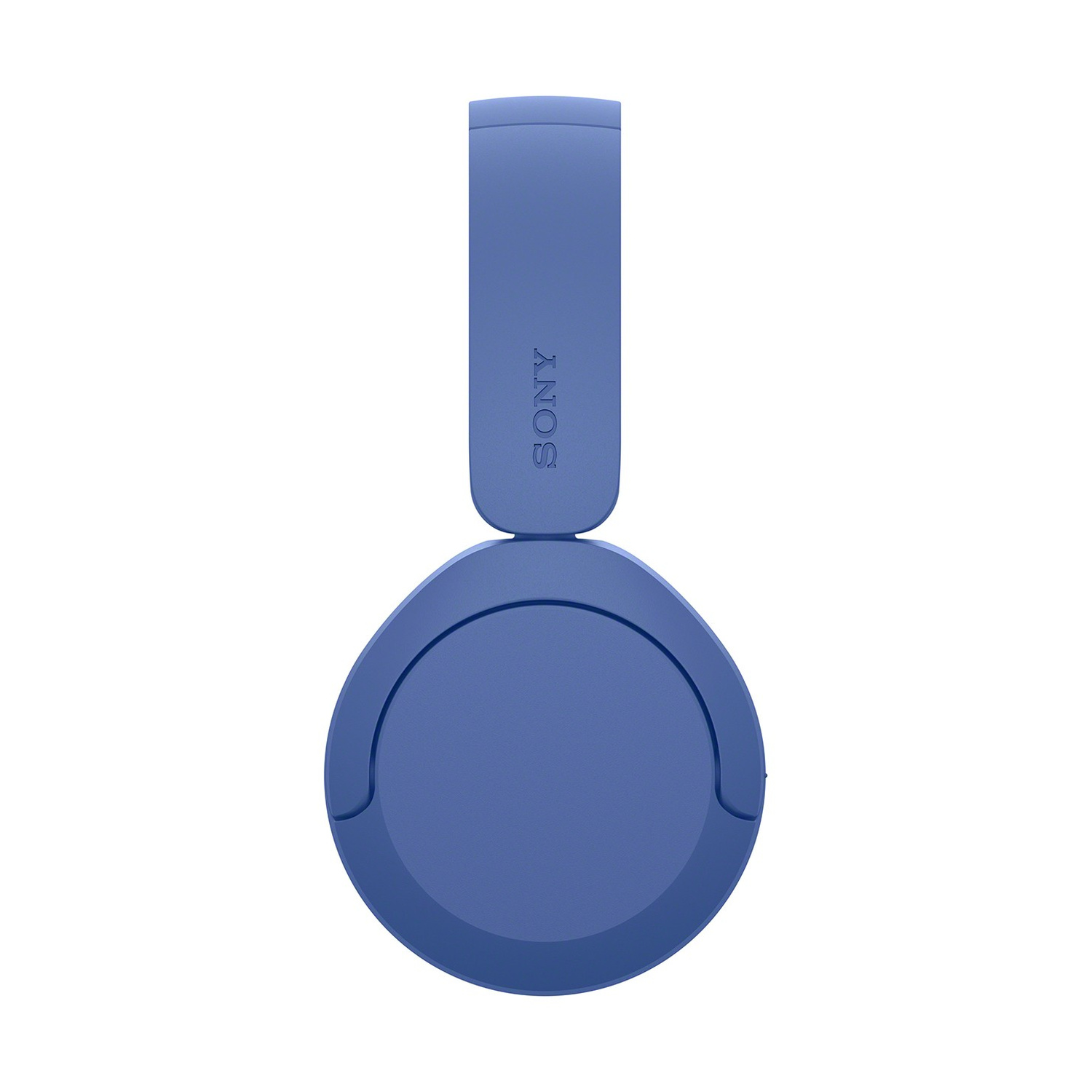 Cuffie supraurali Sony blu in vista frontale su sfondo bianco.