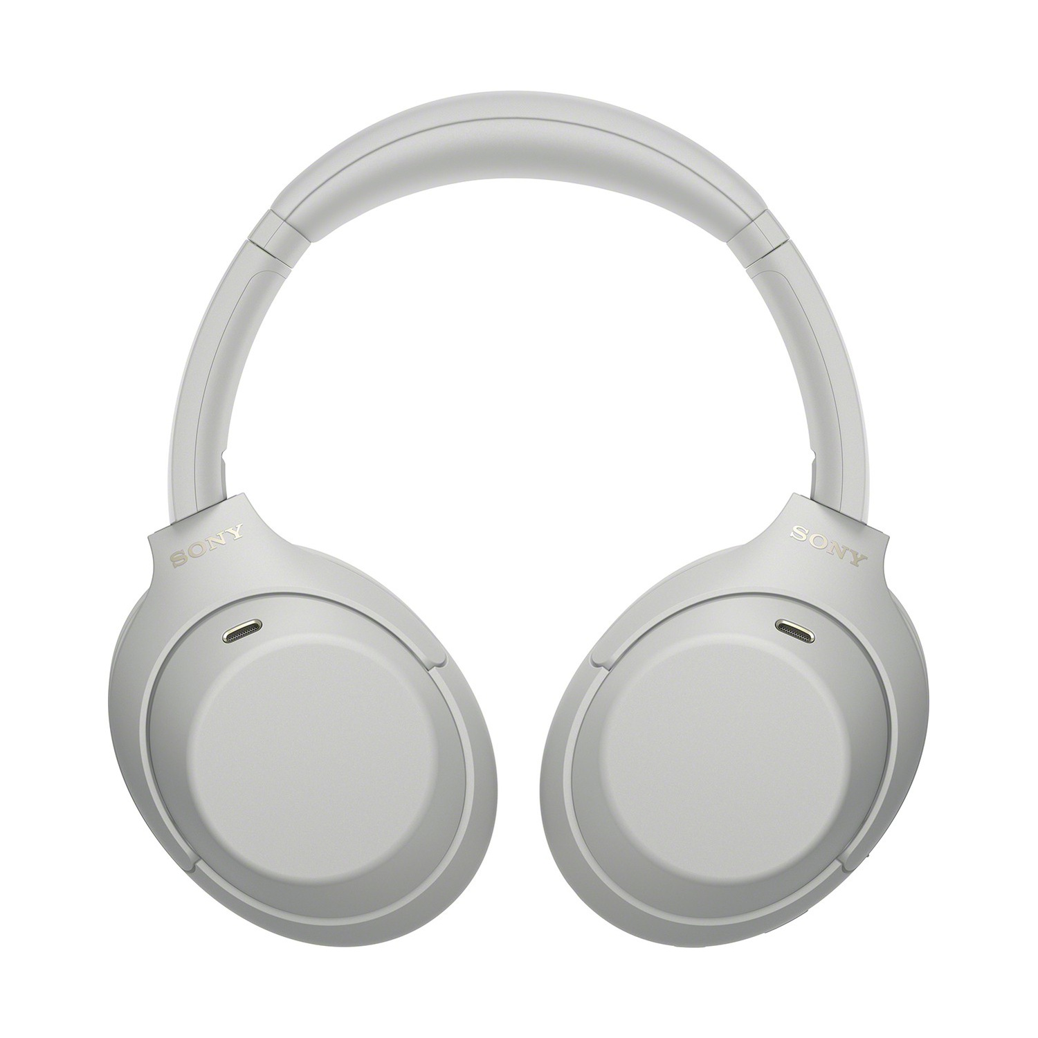 Cuffie over-ear wireless grigie Sony su sfondo bianco.