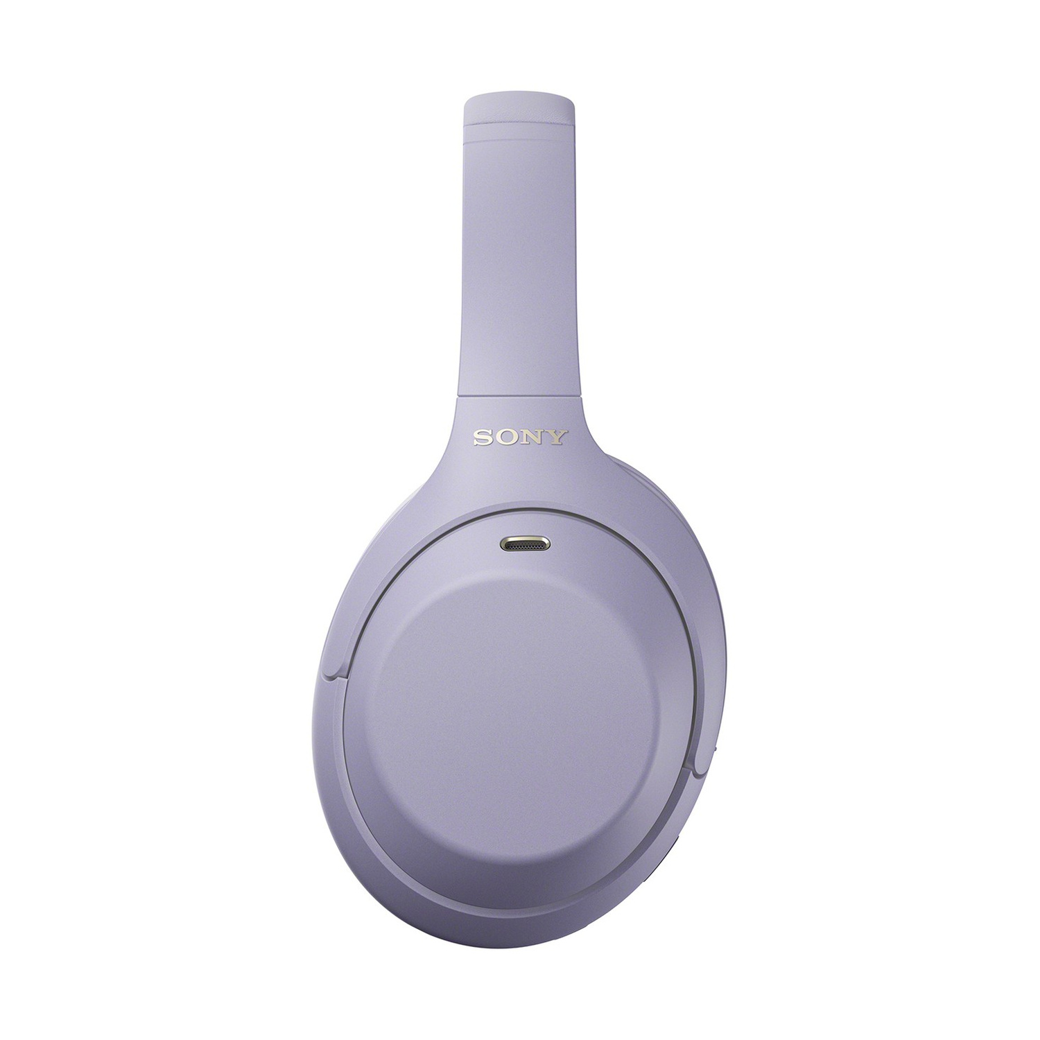 Cuffie Sony viola su sfondo bianco.