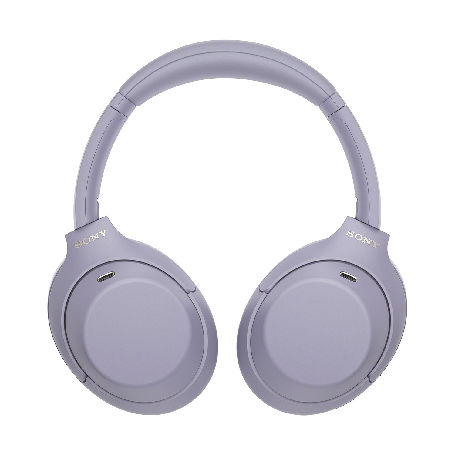 Cuffie wireless Sony color lavanda su sfondo bianco.