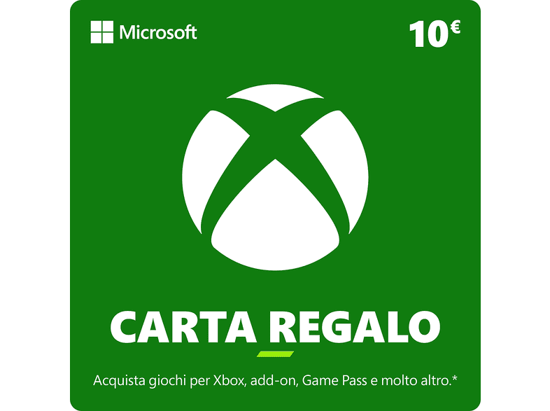 Xbox Gift Card [Valore: 10 euro] Digitale - Per l'Italia