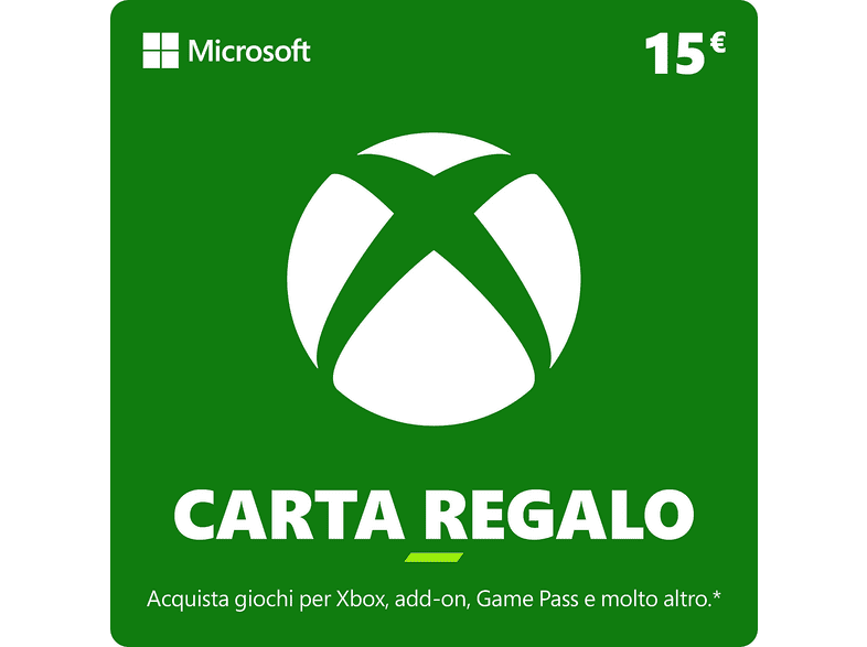 Xbox Gift Card [Valore: 15 euro] Digitale - Per l'Italia