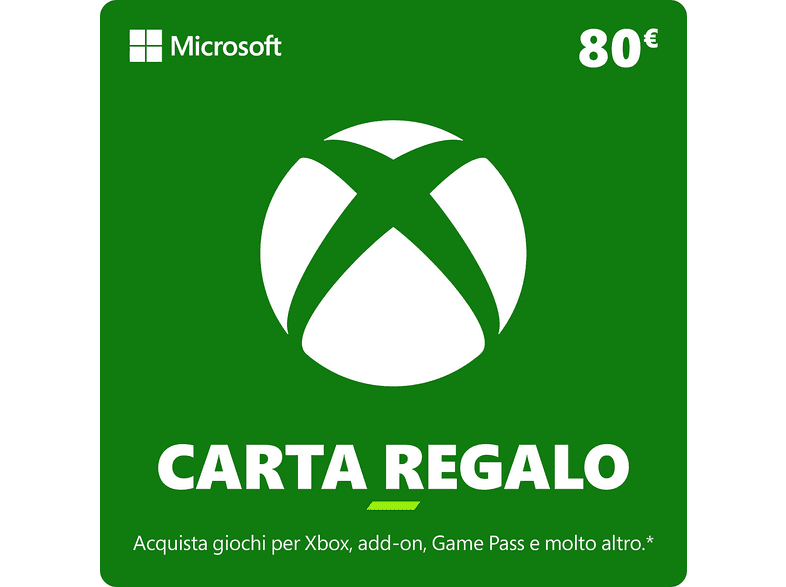 Xbox Gift Card [Valore: 80 euro] Digitale - Per l'Italia